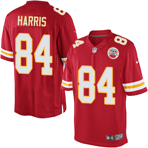 Men's Limited Demetrius Harris Nike Jersey Red Home - #84 NFL Kansas City Chiefs